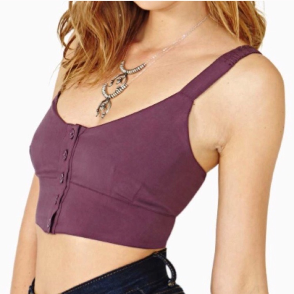 Honey Punch Button-Up Crop Top - Picture 3 of 8